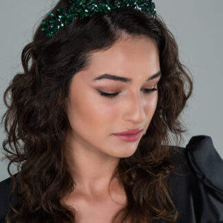 Zümrüt Yeşili Taşlı Abiye Saç Aksesuarı DY508