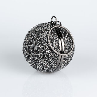 Siyah-Gümüş Pullu Abiye Çanta SH803