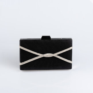 Siyah-Gümüş Sıvama Gece Çantası SH817