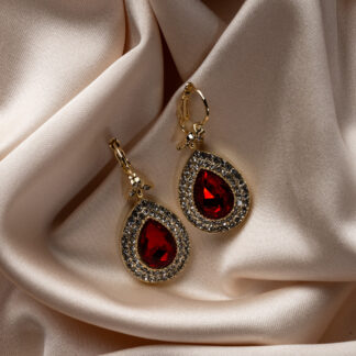 Gold-Kırmızı Küpe UK527