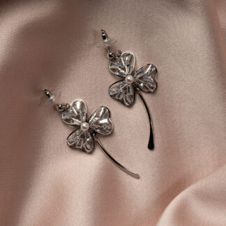 Swarovski Taşlı Yonca Figür Abiye Küpe UKP0764