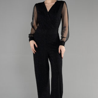 Siyah V Yaka Simli Tulum ABT012