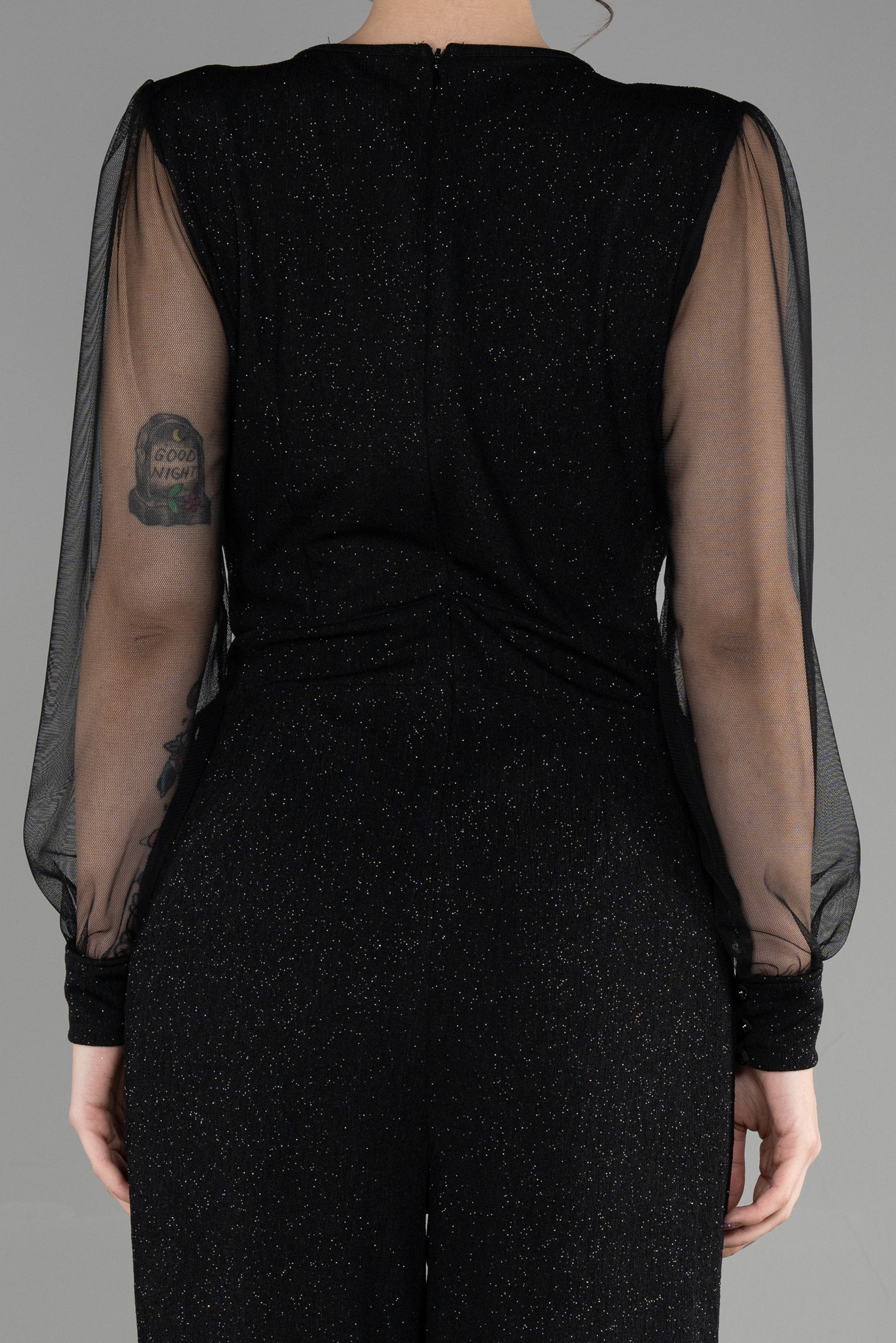 Siyah V Yaka Simli Tulum ABT012 - Görsel 4