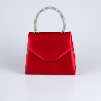 Kırmızı Saten Kutu Abiye Çanta V436
