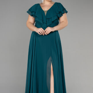 Ördek Başı Yırtmaçlı Büyük Beden Abiye ABU032