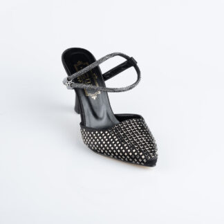 Siyah Saten Stiletto MJ5165