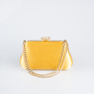 Sarı Saten Gece Çantası SH834