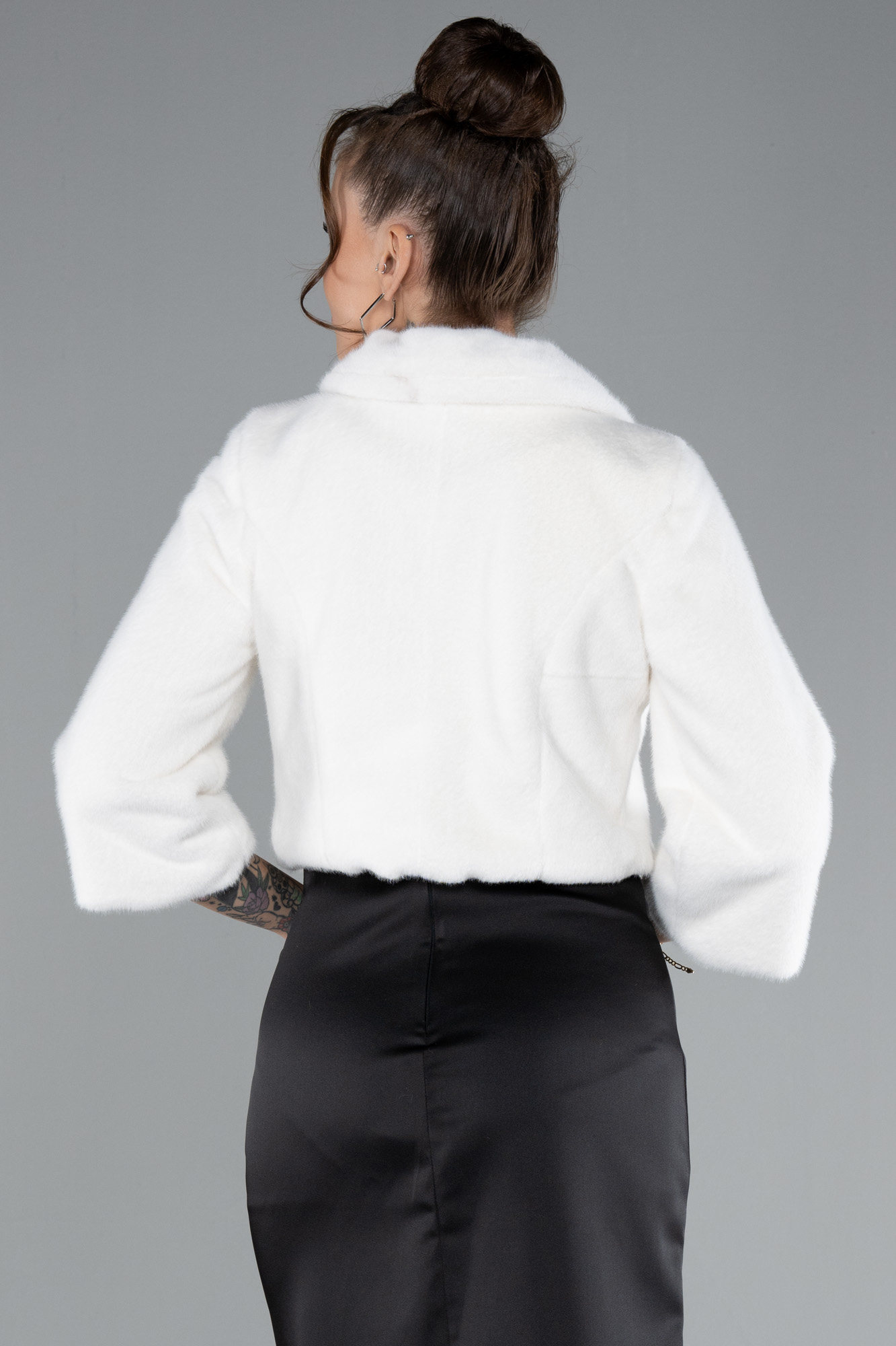 Ekru Kürk Görünümlü Abiye Etol AE816 - Görsel 2