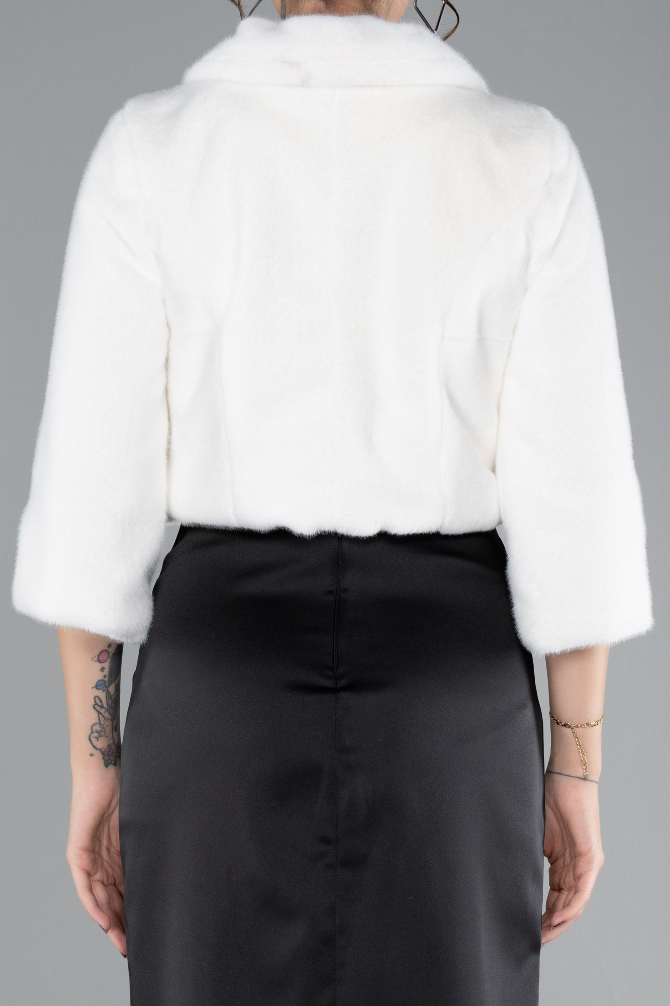 Ekru Kürk Görünümlü Abiye Etol AE816 - Görsel 4