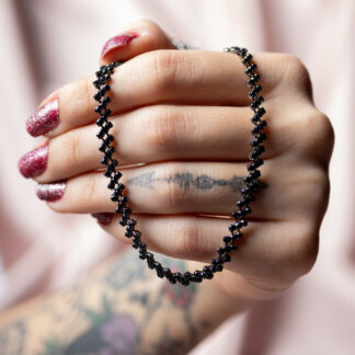 Siyah Abiye Kolye AB515