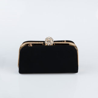 Siyah Süet Gece Çantası KC129