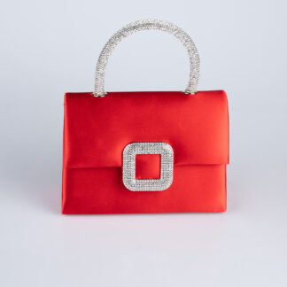 Kırmızı Saten Gece Çantası V758