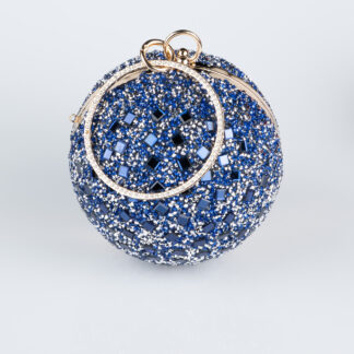 Saks Mavi Pullu Abiye Çanta SH803