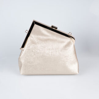 Gold Tırtıklı Desenli Deri Abiye Çanta KC475