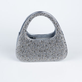 Platin Saten Gece Çantası V917