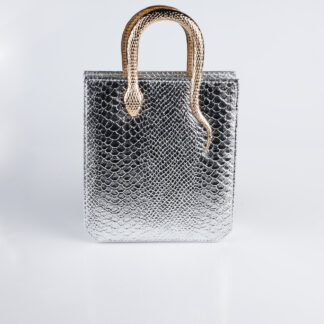 Gümüş Desenli Abiye Çanta KC143