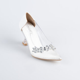 Beyaz Rugan Stiletto ABR1055