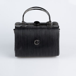 Siyah Lazer Kesim Abiye Çanta KC170