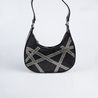 Siyah Taşlı Abiye Çanta VCT909