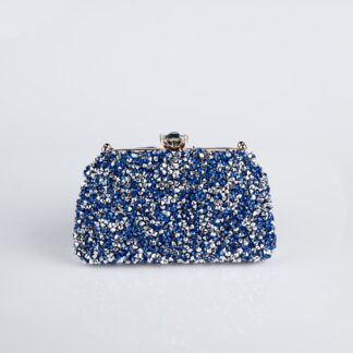 Saks Mavi Süet Gece Çantası SH849